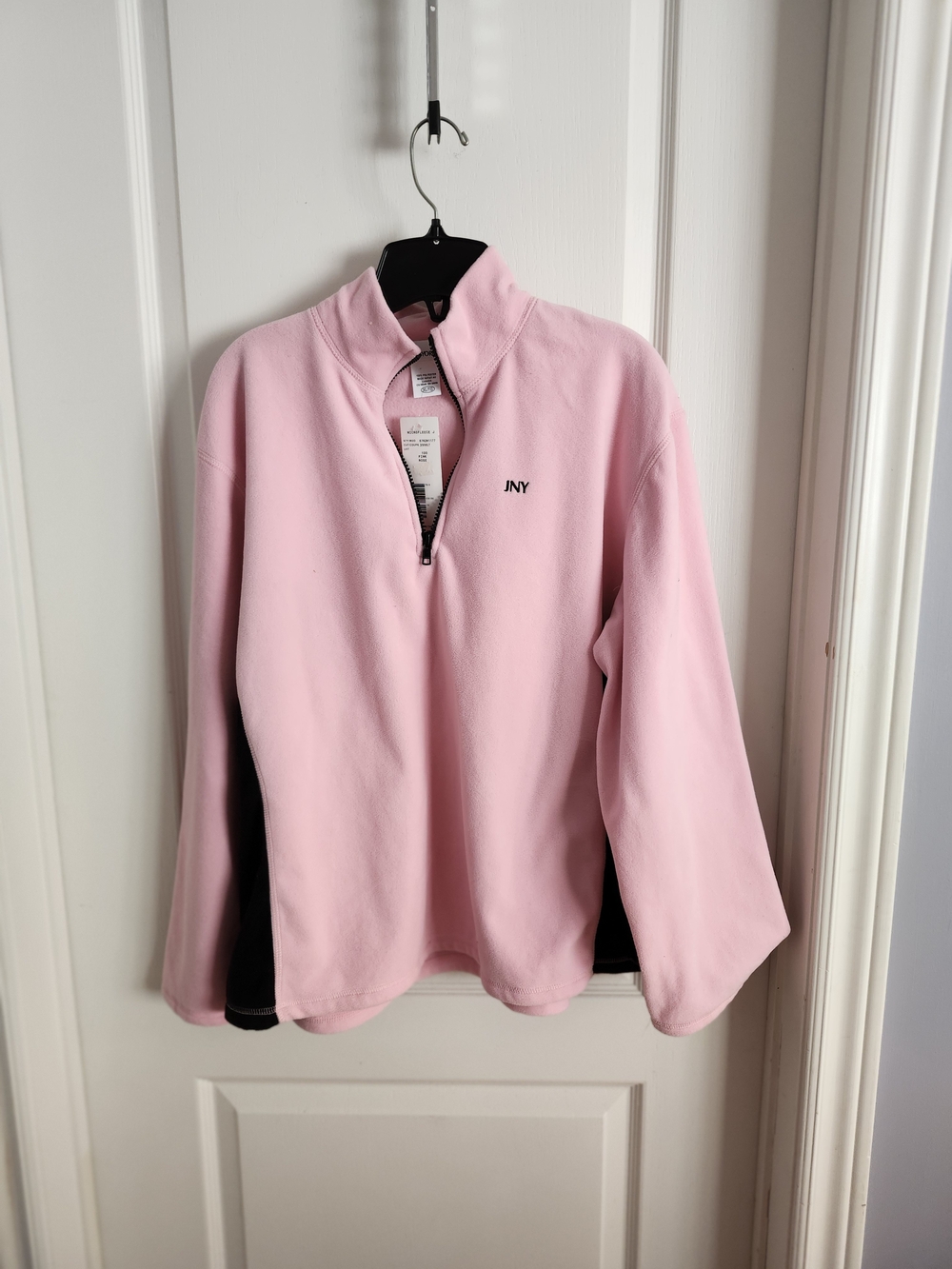 Light Pink Half-Zip Fleece Pullover with NY Logo